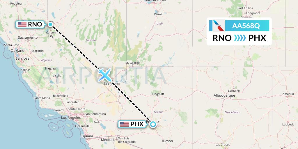 AA568Q Flight Status American Airlines Reno to Phoenix (AAL568Q)