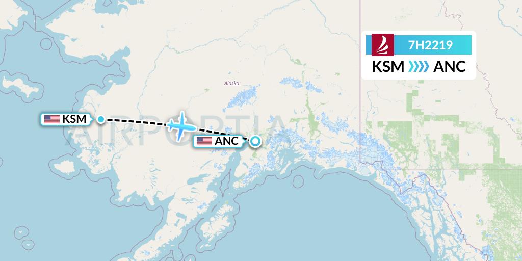 7H2219 Flight Status Ravn Alaska St. Mary's to Anchorage (RVF2219)