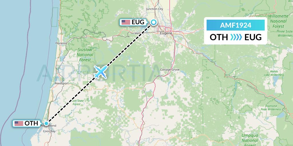 AMF1924 Flight Status Ameriflight North Bend to Eugene
