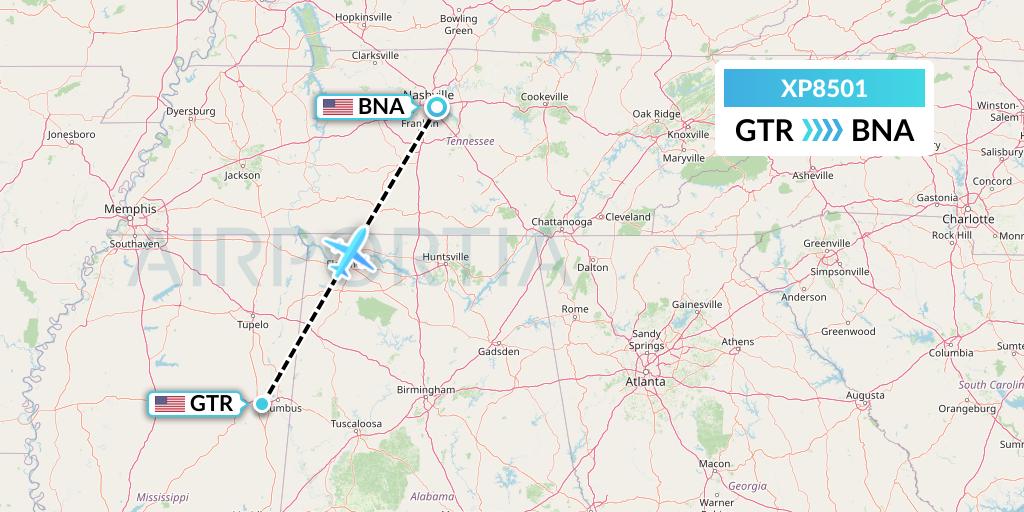 XP8501 Flight Status Avelo Airlines Golden Triangle to Nashville (VXP8501)
