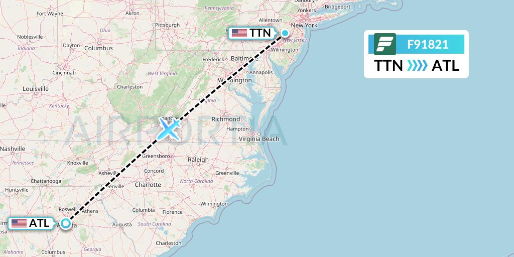 F91821 Flight Status Frontier Airlines Trenton to Atlanta (FFT1821)