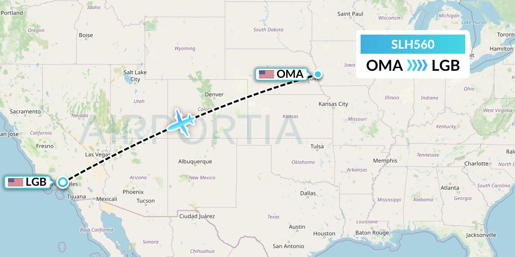 SLH560 Flight Status Silverhawk Aviation Omaha to Long Beach