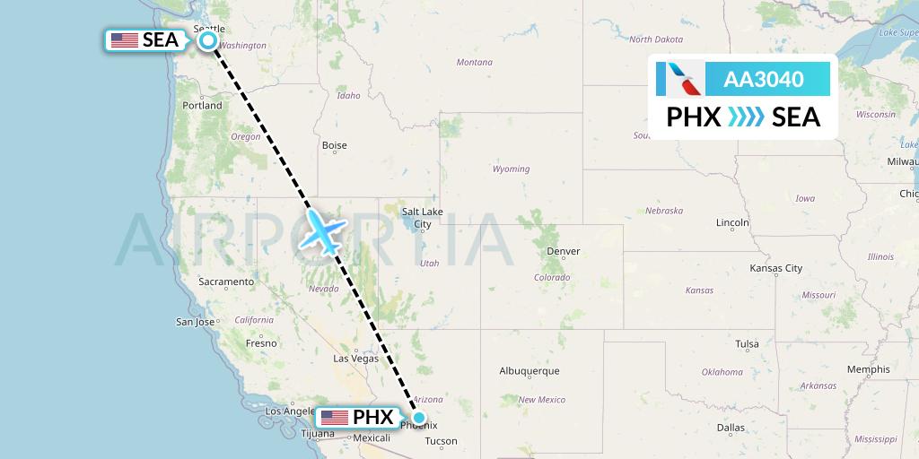 AA3040 Flight Status American Airlines Phoenix to Seattle (AAL3040)