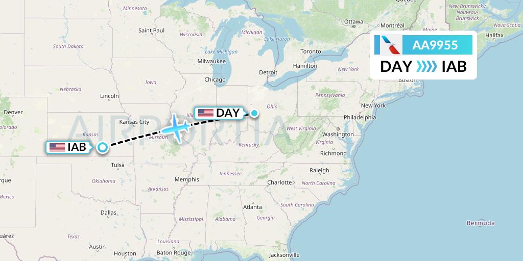 AA9955 Flight Status American Airlines Dayton to Wichita (AAL9955)