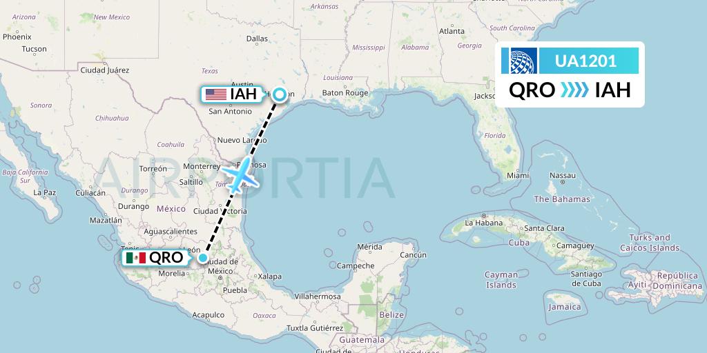 UA1201 Flight Status United Airlines Queretaro to Houston (UAL1201)