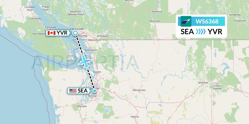 WS6368 Flight Status WestJet Seattle to Vancouver (WJA6368)
