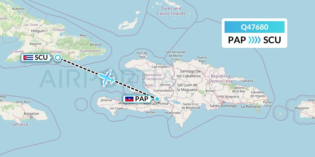 Q47680 Flight Status Euroairlines PortauPrince to Santiago de Cuba