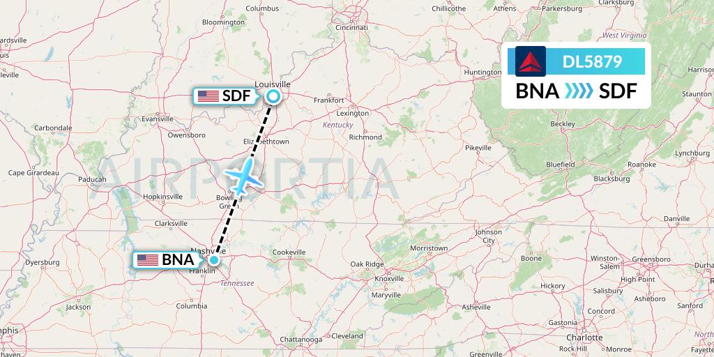 DL5879 Flight Status Delta Air Lines Nashville to Louisville (DAL5879)