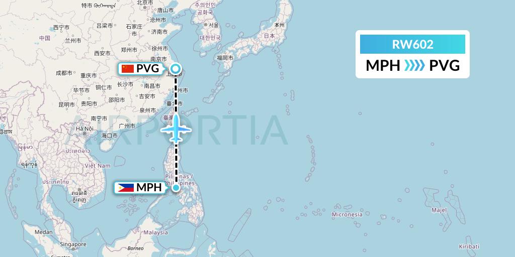 RW602 Flight Status Royal Air Charter Caticlan to Shanghai (RYL602)