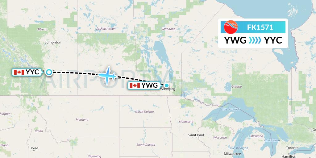 FK1571 Flight Status Kelowna Flightcraft Air Winnipeg to Calgary (KFA1571)