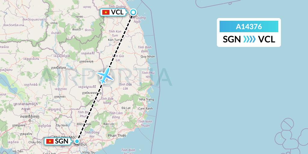 A14376 A.p.g. Distribution Systems Flight Map: Ho Chi Minh City to Chu Lai