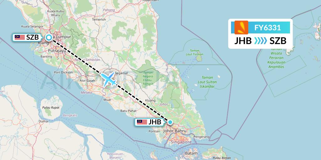 FY6331 Flight Status Firefly Johor Bahru to Kuala Lumpur (FFM6331)
