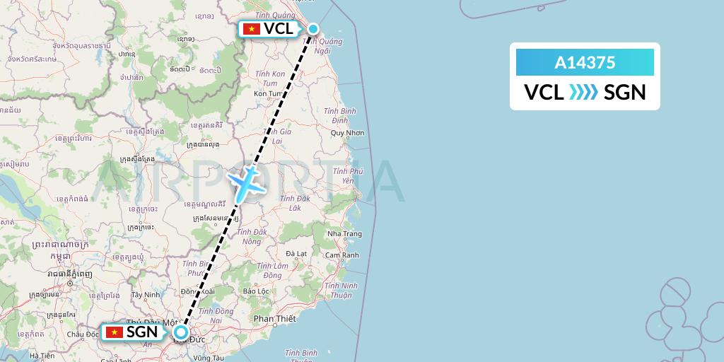A14375 A.p.g. Distribution Systems Flight Map: Chu Lai to Ho Chi Minh City