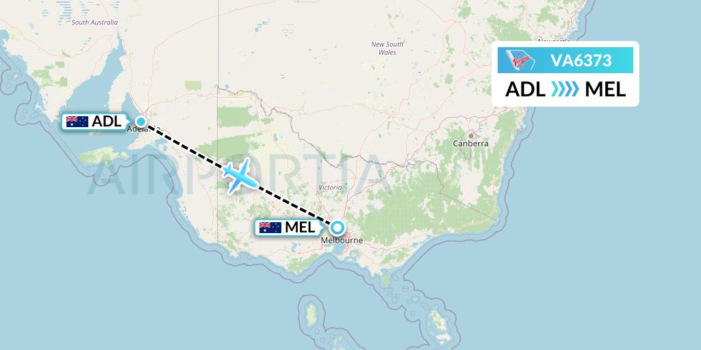 VA6373 Flight Status Virgin Australia: Adelaide to Melbourne (VOZ6373)