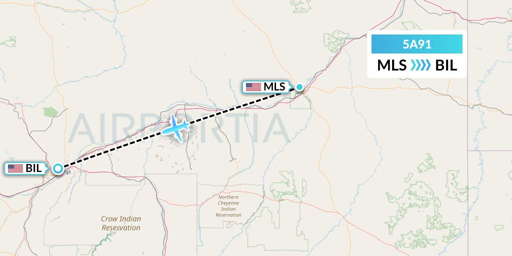 5A91 Flight Status Alpine Air Express Miles City to Billings (AIP91)