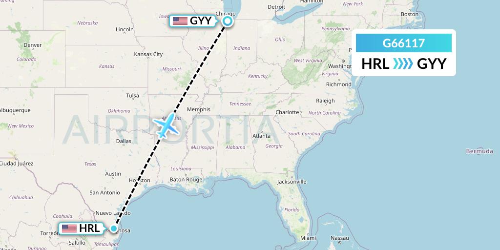 G66117 Flight Status Fly Arna Harlingen to Gary (ACY6117)