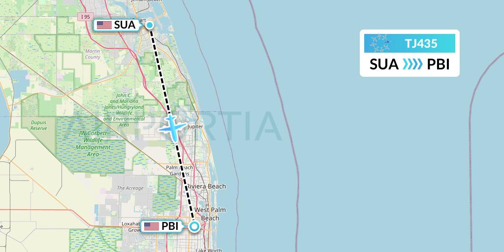 TJ435 Flight Status Tradewind Aviation Stuart to West Palm Beach (GPD435)