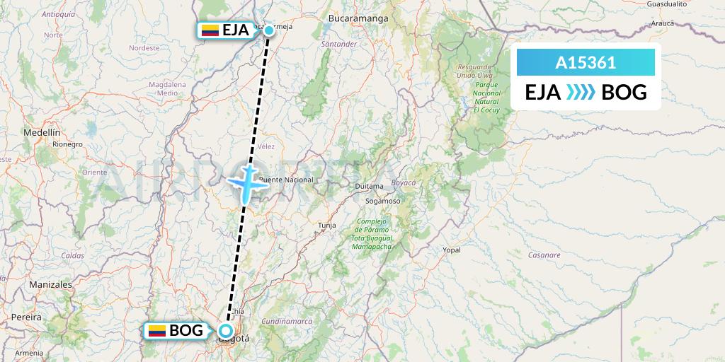 A15361 A.p.g. Distribution Systems Flight Map: Barrancabermeja to Bogota