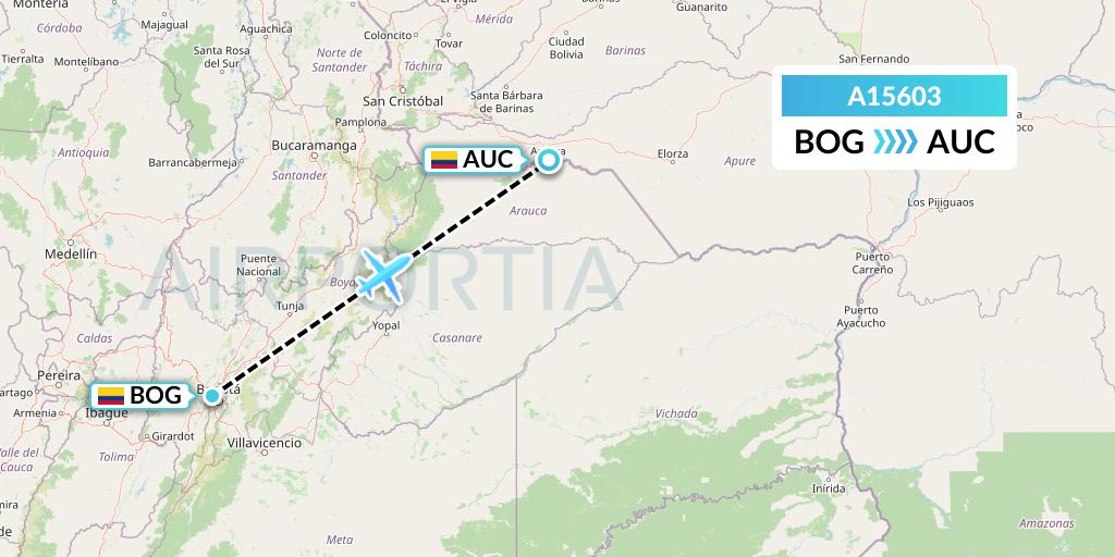 A15603 A.p.g. Distribution Systems Flight Map: Bogota to Arauca