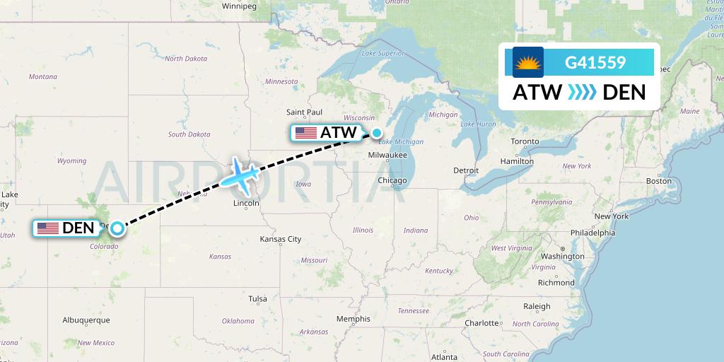 G41559 Allegiant Air Flight Map: Appleton to Denver
