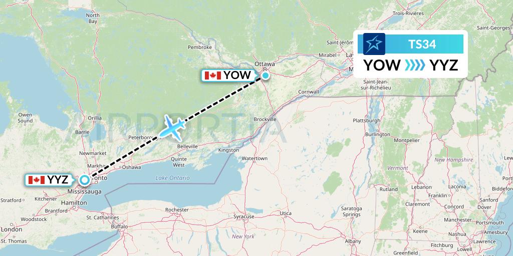 TS34 Flight Status Air Transat Ottawa to Toronto (TSC34)