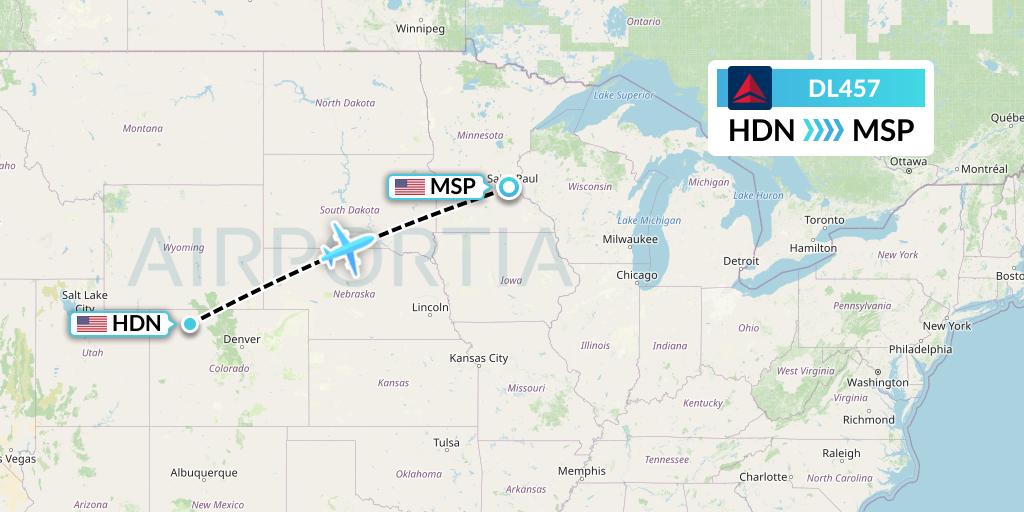 DL457 Flight Status Delta Air Lines Hayden to Minneapolis (DAL457)