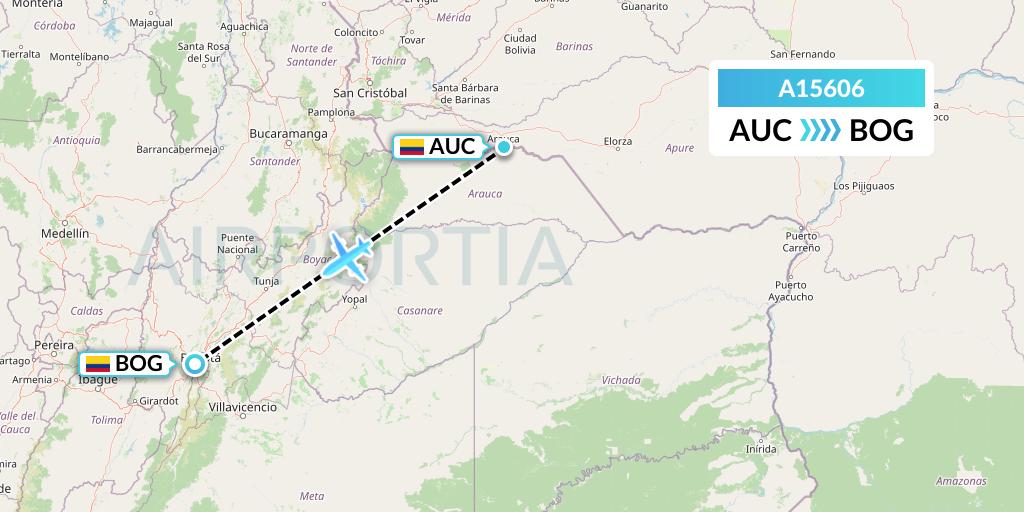 A15606 A.p.g. Distribution Systems Flight Map: Arauca to Bogota