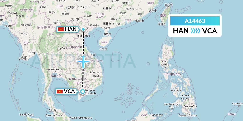 A14463 A.p.g. Distribution Systems Flight Map: Hanoi to Can Tho