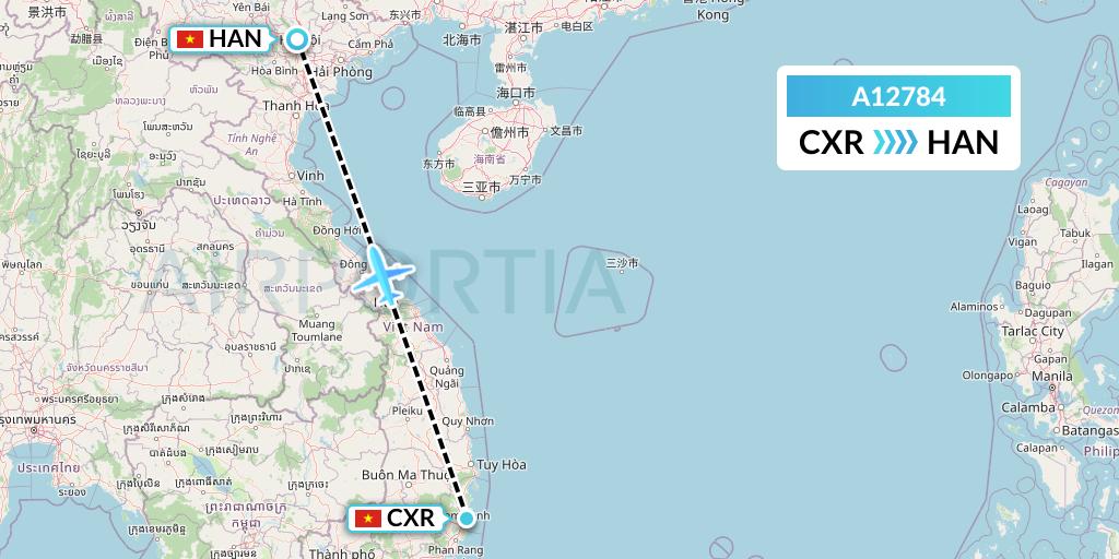A12784 A.p.g. Distribution Systems Flight Map: Nha Trang to Hanoi