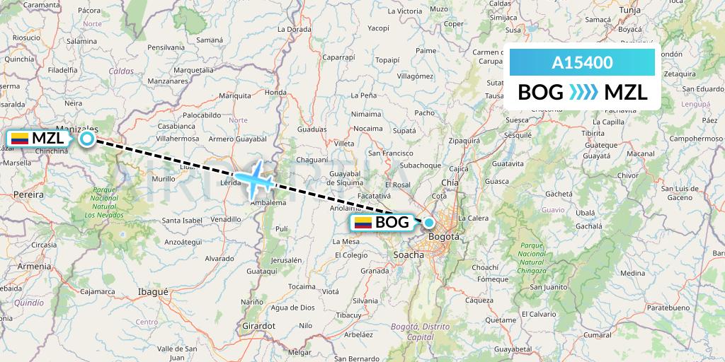 A15400 A.p.g. Distribution Systems Flight Map: Bogota to Manizales