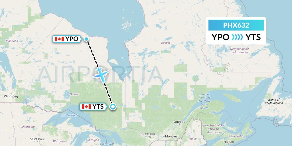 PHX632 Flight Status SkyCare Peawanuck to Timmins