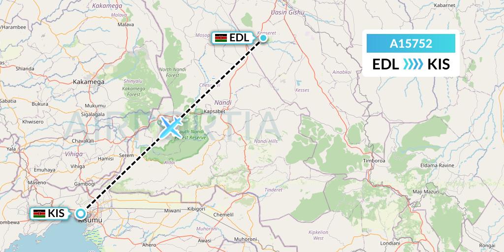 A15752 A.p.g. Distribution Systems Flight Map: Eldoret to Kisumu