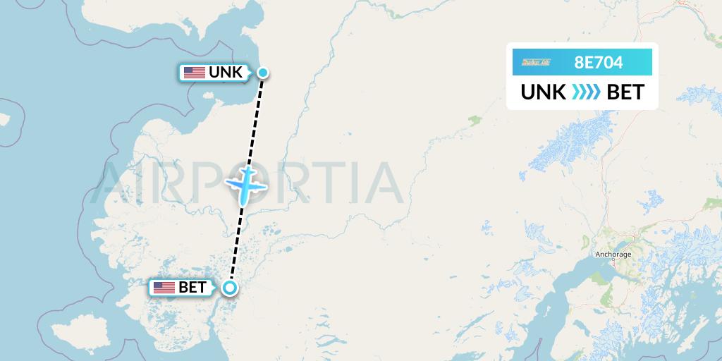8E704 Flight Status Bering Air Unalakleet to Bethel (BRG704)