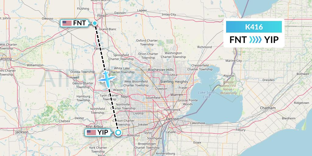 K416 Flight Status Kalitta Air Flint to Detroit (CKS16)