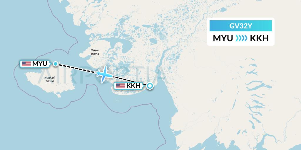 GV32Y Flight Status Grant Aviation Mekoryuk to Kongiganak (GUN32Y)