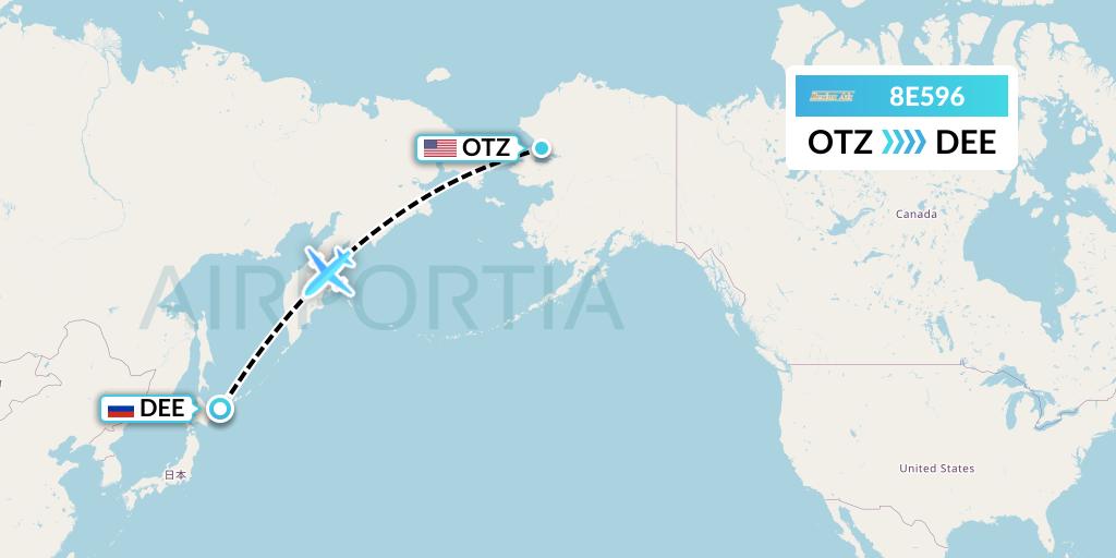 8E596 Flight Status Bering Air Kotzebue to YuzhnoKurilsk (BRG596)