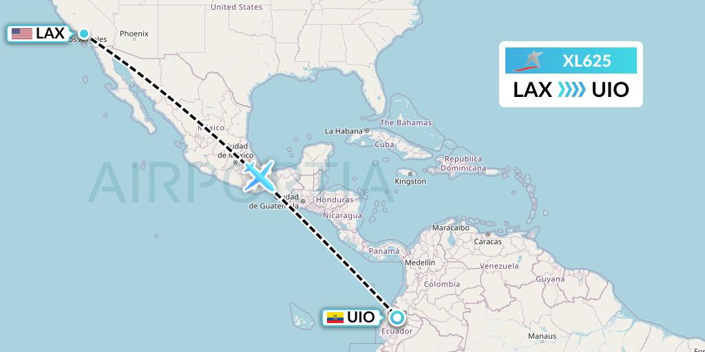 XL625 Flight Status LATAM Airlines Ecuador Los Angeles to Quito (LNE625)