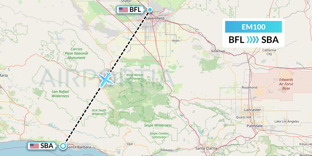 EM100 Flight Status Empire Airlines Bakersfield to Santa Barbara (CFS100)