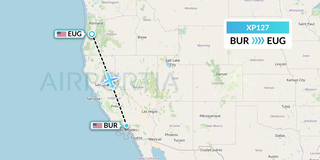 XP127 Flight Status Avelo Airlines Burbank to Eugene (VXP127)