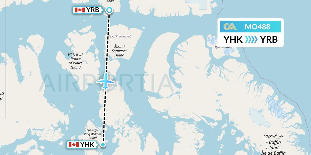 MO488 Flight Status Calm Air Gjoa Haven to Resolute (CAV488)