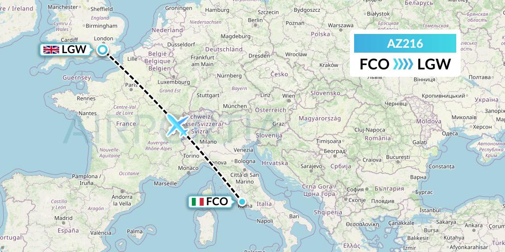AZ216 Flight Status ITA Airways: Rome to London (ITY216)