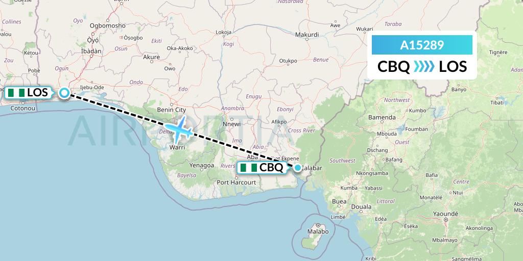 A15289 A.p.g. Distribution Systems Flight Map: Calabar to Lagos