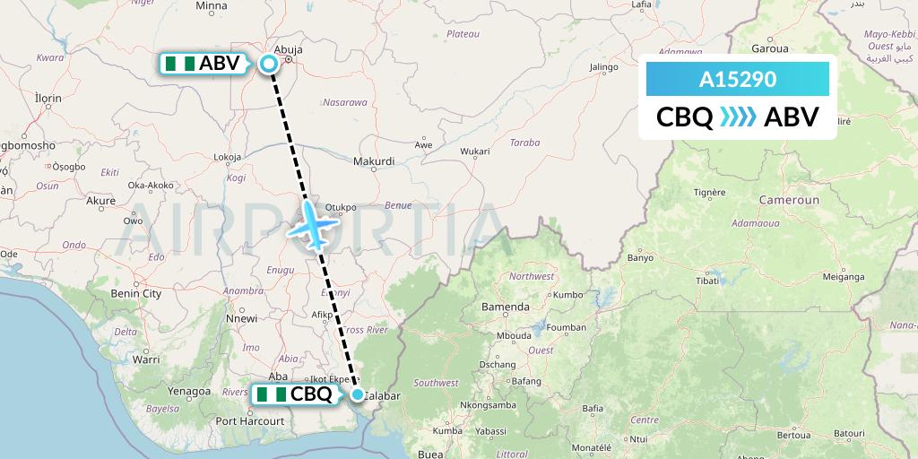 A15290 A.p.g. Distribution Systems Flight Map: Calabar to Abuja