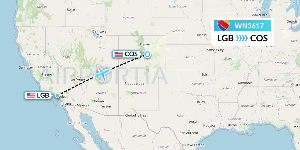 WN3617 Flight Status Southwest Airlines: Long Beach to Colorado Springs ...