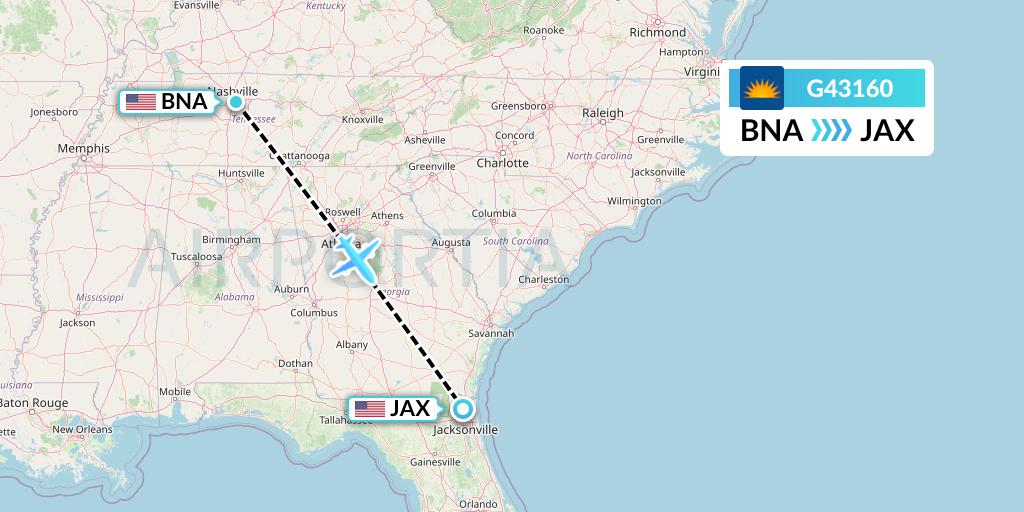 g43160-flight-status-allegiant-air-nashville-to-jacksonville-aay3160