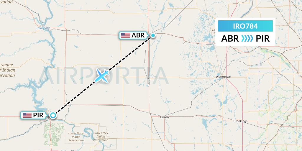 IRO784 Flight Status CSA Air Aberdeen to Pierre