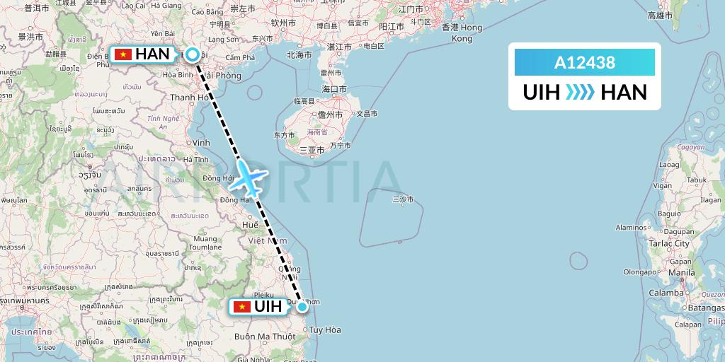 A12438 A.p.g. Distribution Systems Flight Map: Qui Nhon to Hanoi