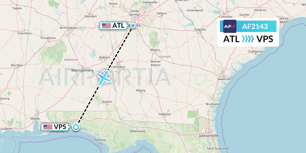 AF2143 Air France Flight Map: Atlanta to Valparaiso