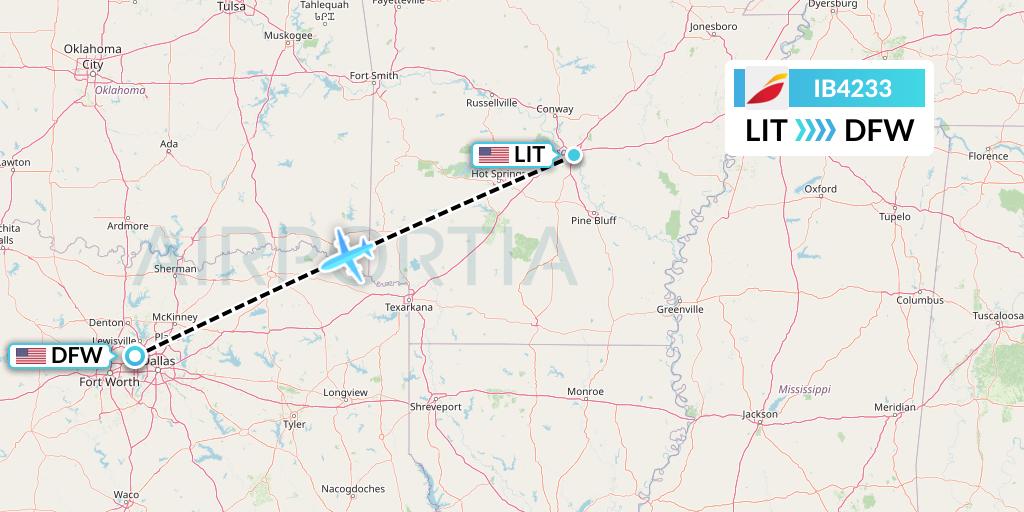 IB4233 Flight Status Iberia Little Rock to Dallas (IBE4233)