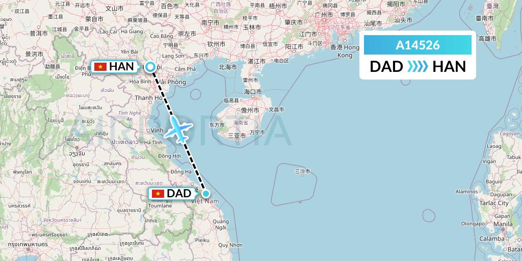 A14526 A.p.g. Distribution Systems Flight Map: Da Nang to Hanoi